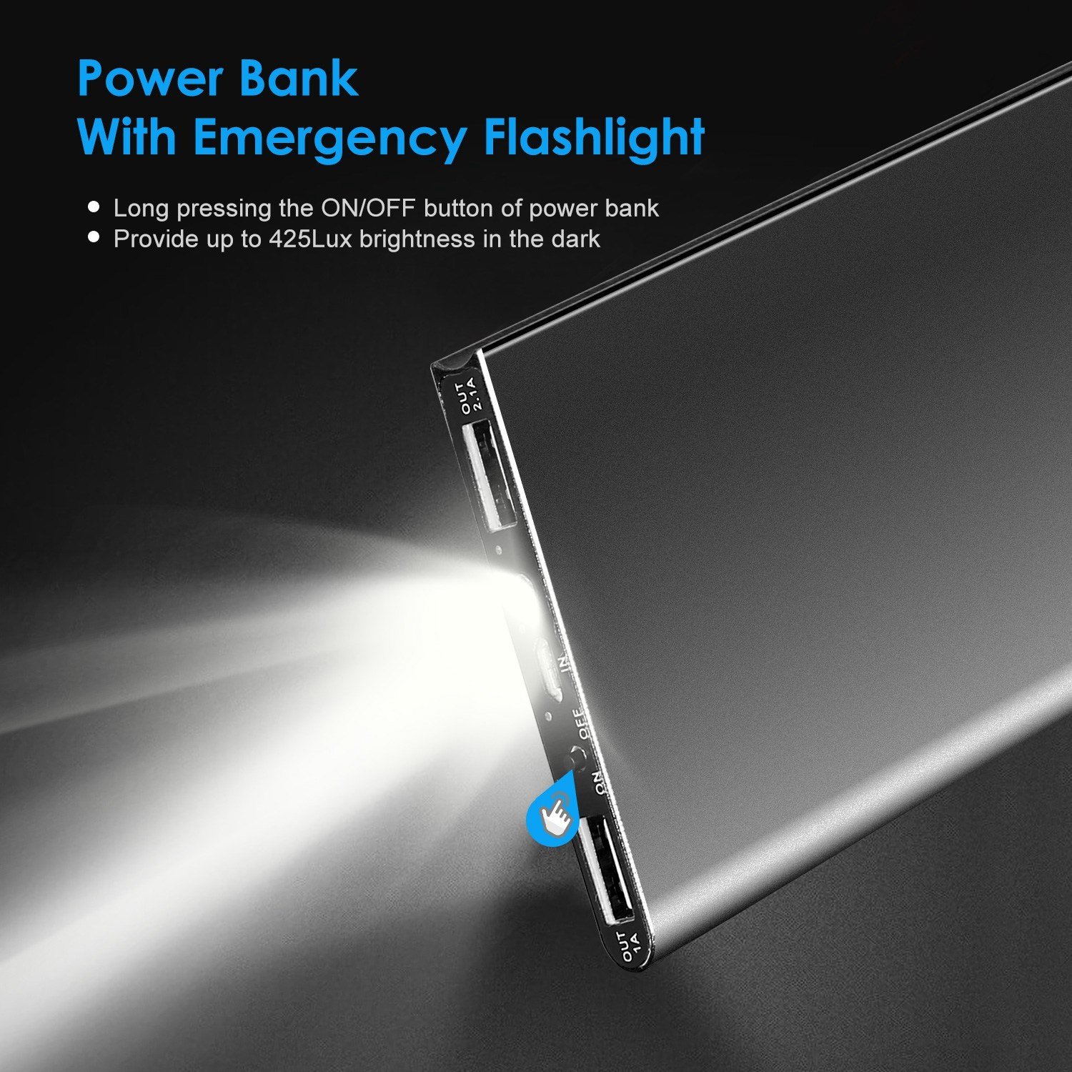 20000mAh Power Bank Ultra-thin External Battery Pack Phone Charger Dual USB Port - Image 5