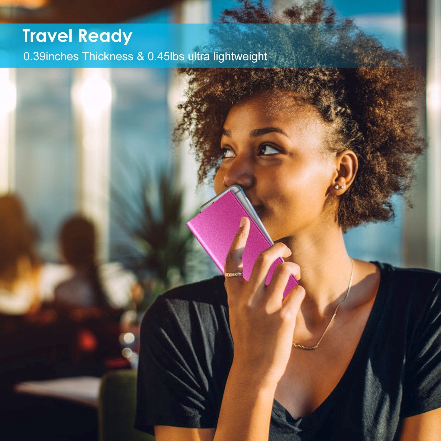 20000mAh Power Bank Ultra-thin External Battery Pack Phone Charger Dual USB Port - Image 7