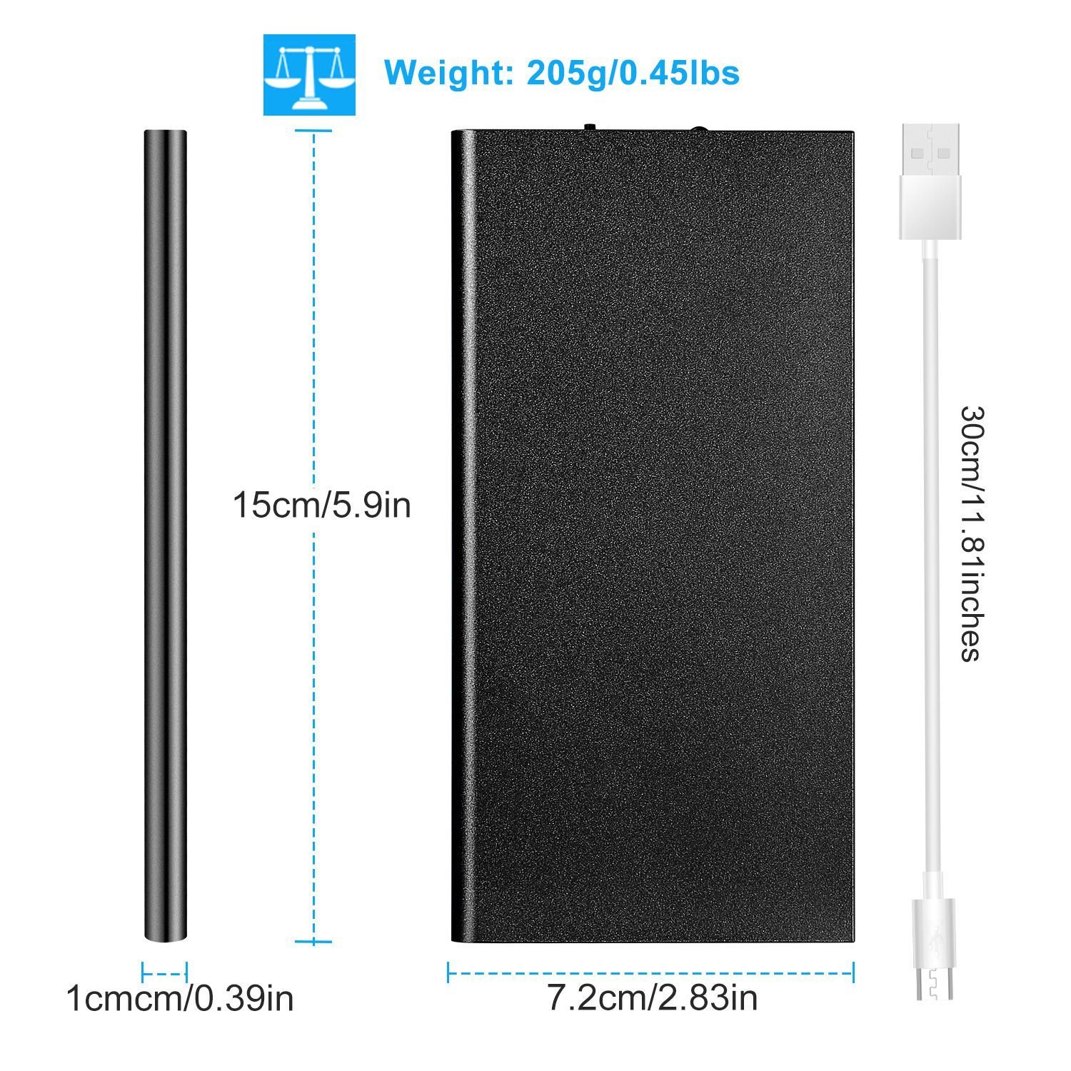 20000mAh Power Bank Ultra-thin External Battery Pack Phone Charger Dual USB Port - Image 4